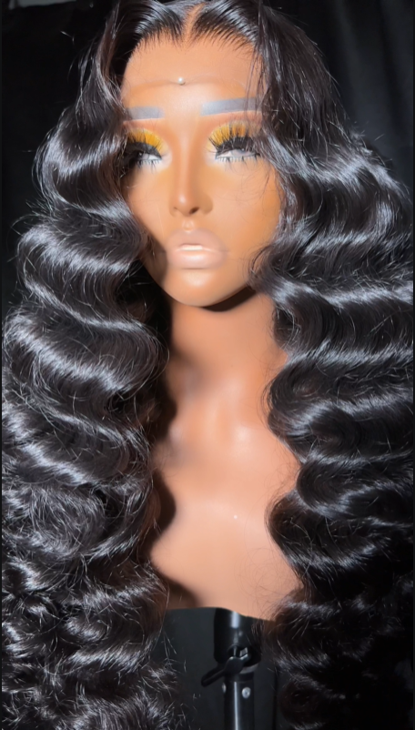 KBL Hair 5x5 Glueless wig Thai Raw hair HD lace closure wigs 200% density Wand Curls wigs