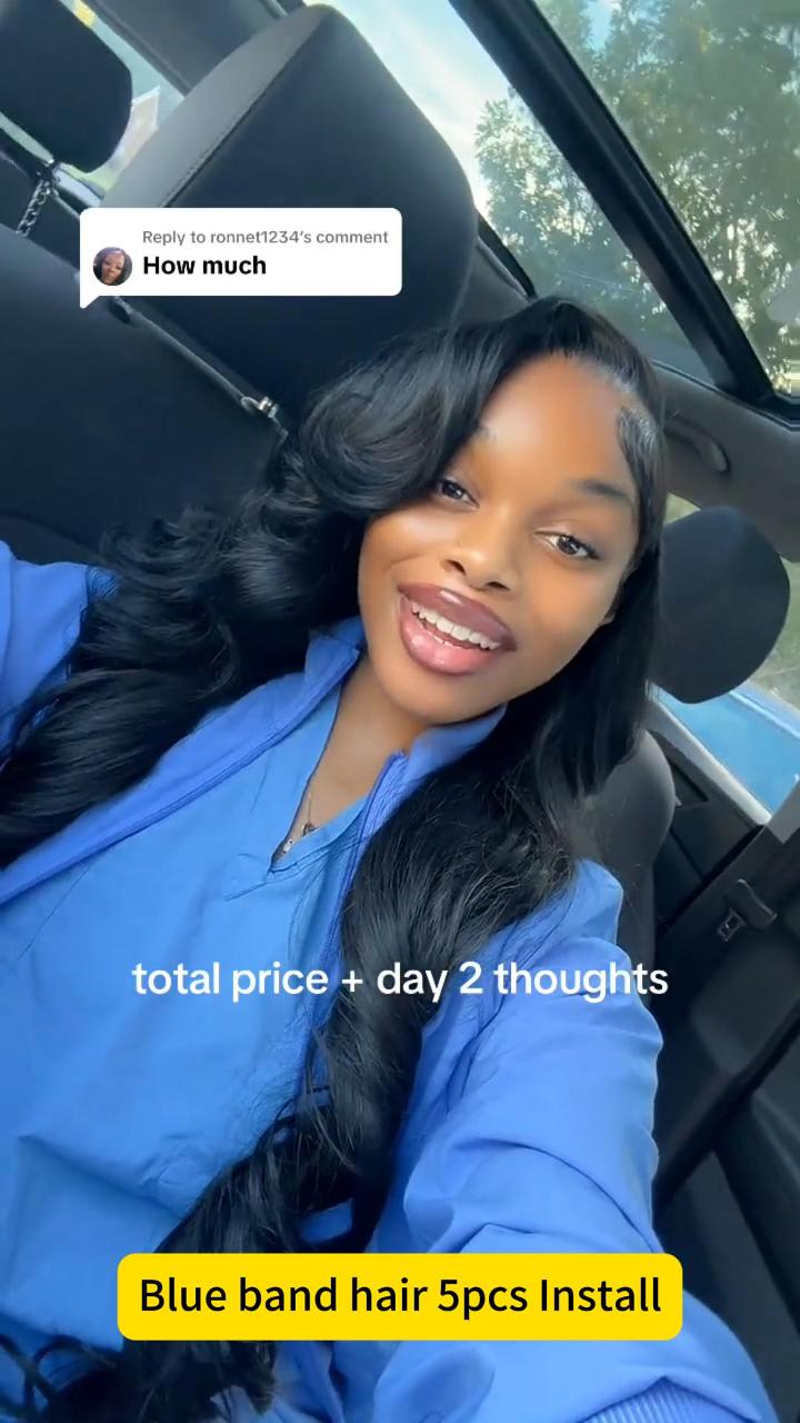 KBL Blue Band Raw Straight Hair 5pcs Bundle Deals