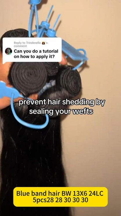 KBL Blue Band Raw Straight Hair 5pcs Bundle Deals