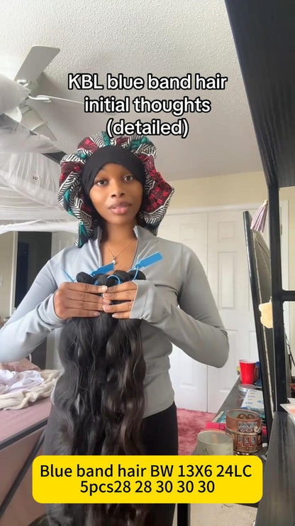 KBL Blue Band Raw Straight Hair 5pcs Bundle Deals