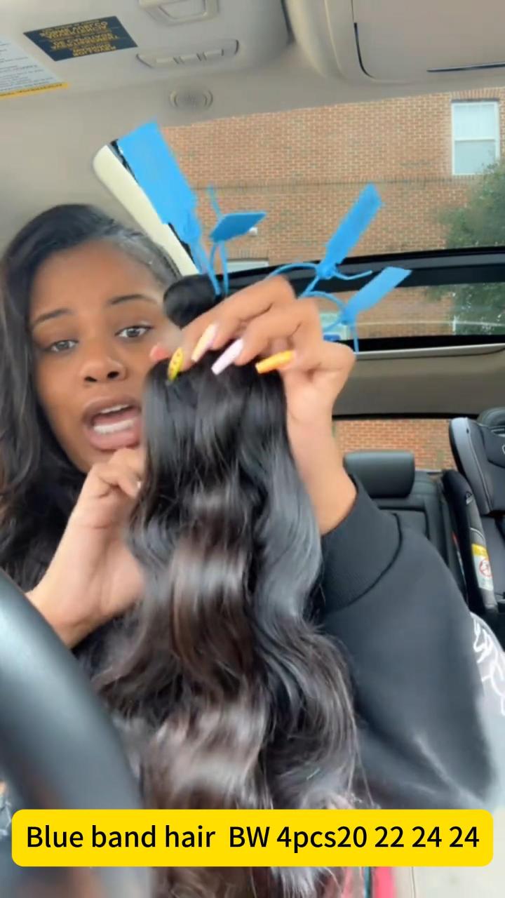 KBL Blue Band Raw Burmese Curly – Full, Natural &amp; Defined Curly Raw Hair 4pcs Bundle Deals