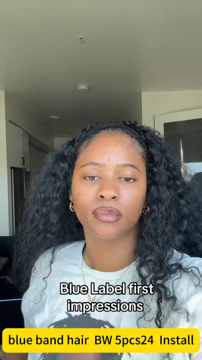 KBL Blue Band Raw Straight Hair 5pcs Bundle Deals