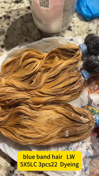 KBL Blue Band Raw Straight Hair 3pcs Bundle Deals