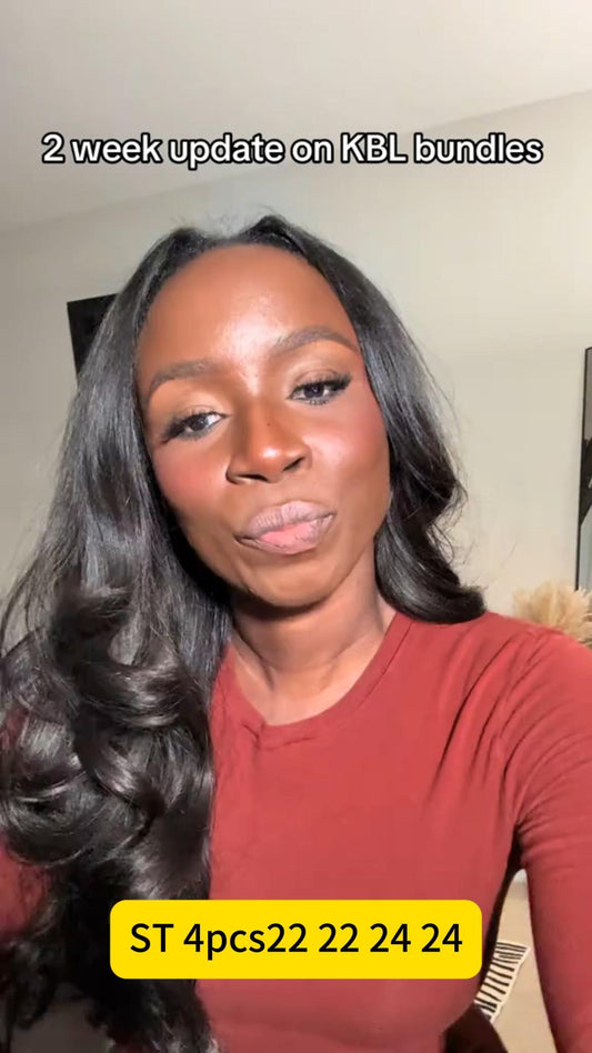 KBL Blue Band 100% Human Hair Bundles - 4pcs 22''22''24''24'' inch Straight Bundle Deals