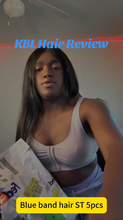 KBL Blue Band Raw Straight Hair 5pcs Bundle Deals