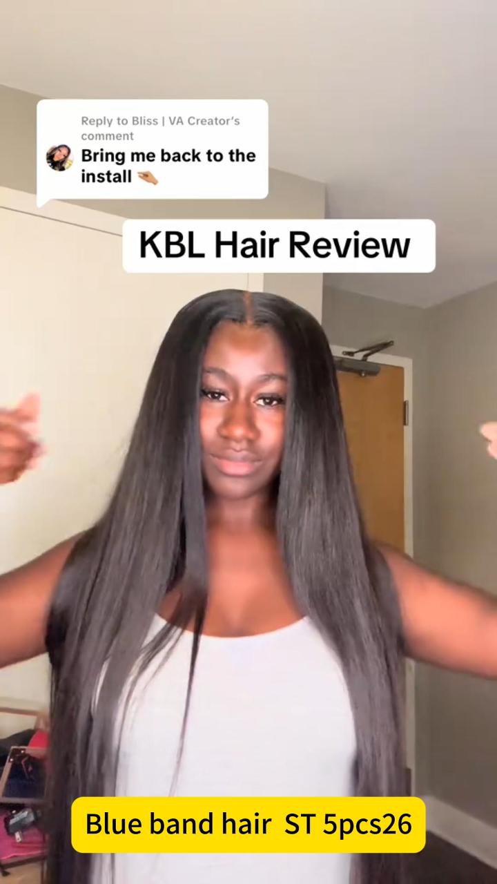 KBL Blue Band Raw Straight Hair 5pcs Bundle Deals