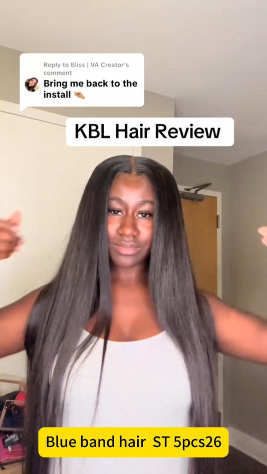 KBL Blue Band 100% Human Hair Bundles - 5pcs 26 inch Straight Bundle Deals