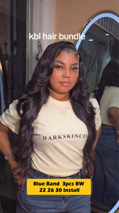 KBL Blue Band 100% Human Hair Bundles - 3pcs 22''26''30'' inch Body Wave Bundle Deals
