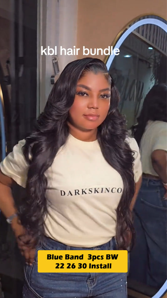 KBL Blue Band 100% Human Hair Bundles - 3pcs 22''26''30'' inch Body Wave Bundle Deals