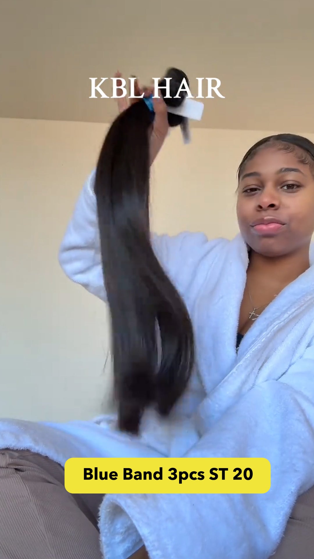 KBL Blue Band 100% Human Hair Bundles - 3pcs 20 inch Straight Bundle Deals