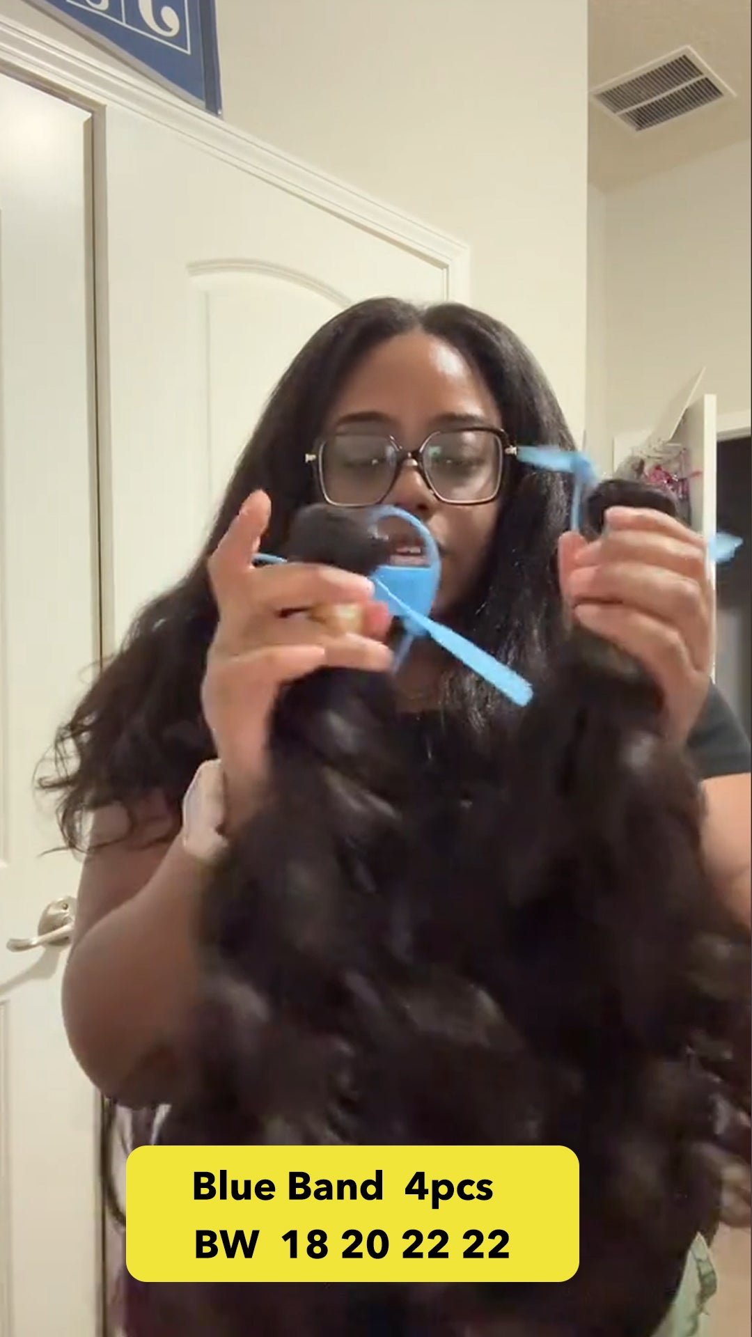 KBL Blue Band 100% Human Hair Bundles - 4pcs 18''20''22''22'' inch Body Wave Bundle Deals