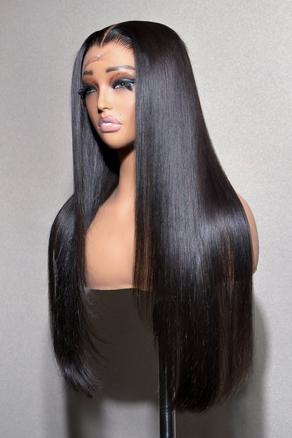 KBL Hair 5x5 Glueless wig Thai Raw hair HD lace closure wigs 200% density Straight wigs