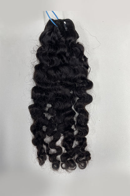Blue Rubber band  Bundles-Burmese wavy