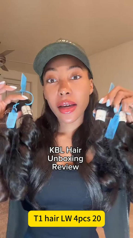 KBL T1 White Band Raw Hair 4 Bundle Deals – Silky, Smooth, High-Density Raw Hair