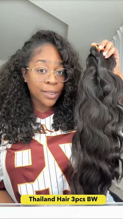 KBLHair Raw Thailand Hair 3pcs 20''22''24'' inch Body Wave Bundle Deals – Premium Silky Bundles Loved by Customers