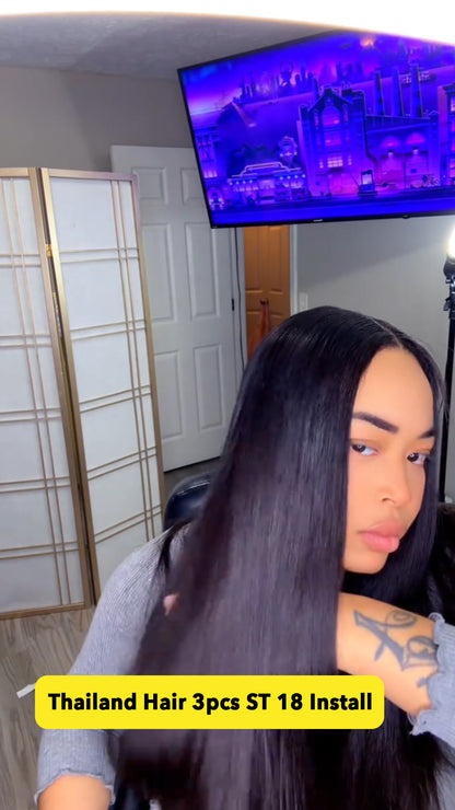 KBLHair Raw Thailand Hair 3pcs 18 inch Straight Bundle Deals – Premium Silky Bundles Loved by Customers