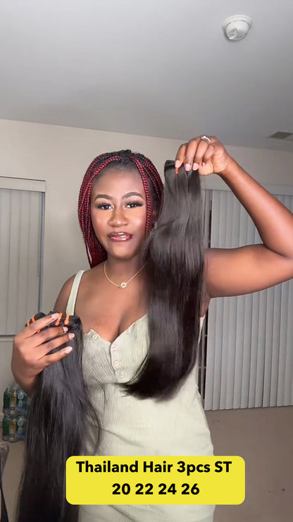 KBLHair Raw Thailand Hair 4pcs 20' '22''24''26'' Straight Bundle Deals – Premium Silky Bundles Loved by Customers