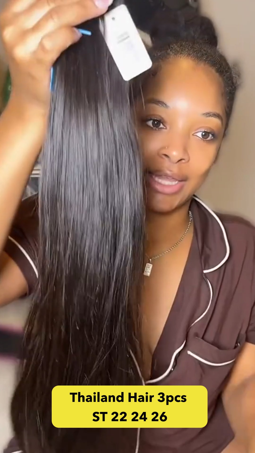 KBLHair Raw Thailand Hair 3pcs 22 24 26 inch Straight Bundle Deals – Premium Silky Bundles Loved by Customers