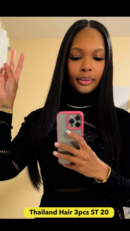 KBLHair Raw Thailand Hair 3pcs 20 inch Straight Bundle Deals – Premium Silky Bundles Loved by Customers