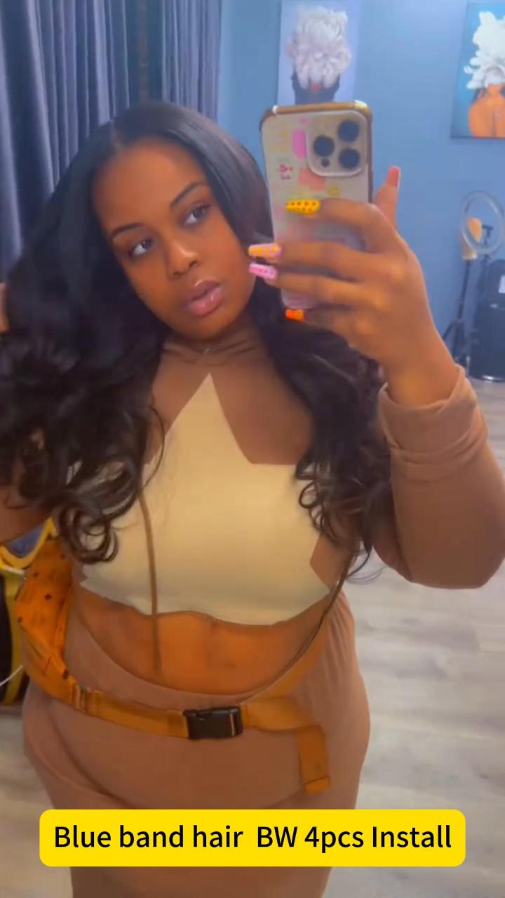 KBL Blue Band 100% Human Hair Bundles - 4pcs 20''22''24''24'' Body Wave  Bundle Deals