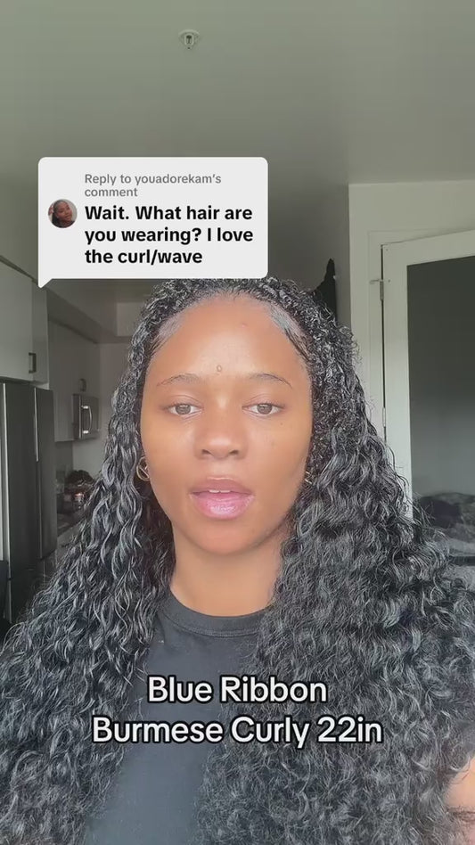 KBL Blue Band Raw Burmese Curly – Full, Natural &amp; Defined Curly Raw Hair 4pcs Bundle Deals