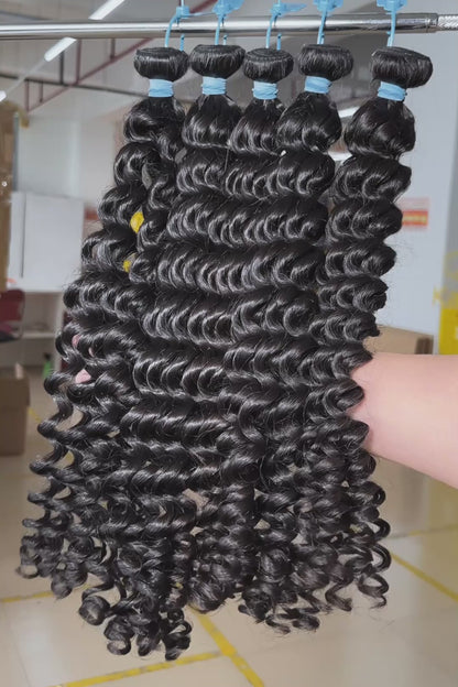 Blue Rubber band  Bundles-Deep wave