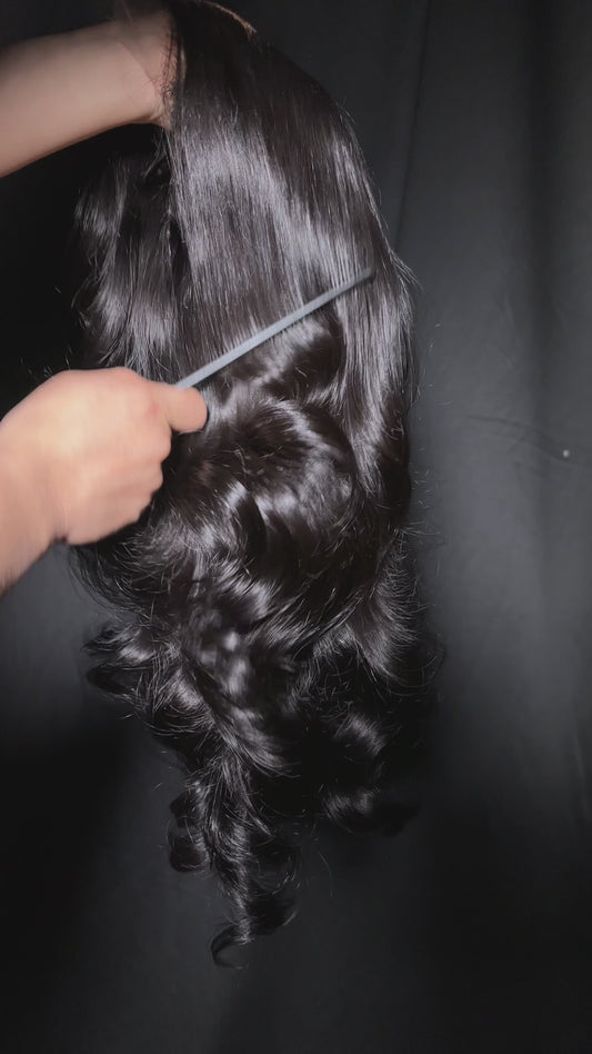 KBL Hair 5x5 Glueless wig Thai Raw hair HD lace closure wigs 200% density Loose wave wigs