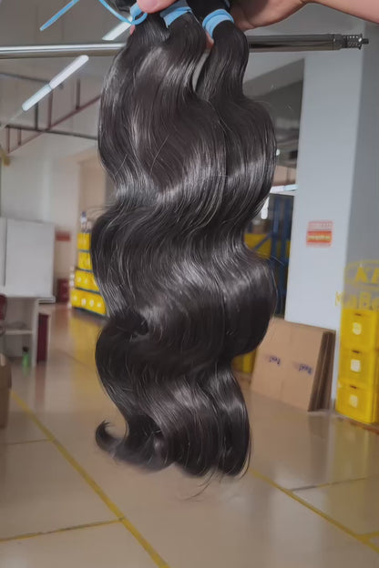 Blue Rubber band  Bundles-Body wave